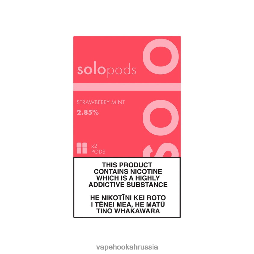 E-Liquid Жидкость - Solo сменный картридж, 2 шт. клубника и мята H8DJ8060