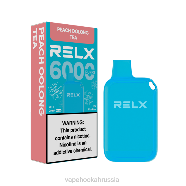 E-Liquid Жидкость - RELX Crush Pocket 6000 ледяной персиковый чай улун 48RJ10