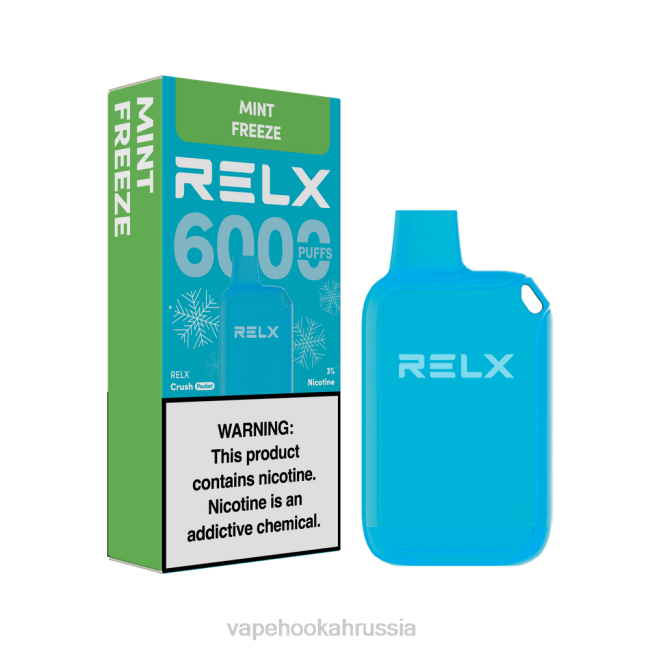 Vape Россия - RELX Crush Pocket 6000 ледяной мята заморозить 48RJ12