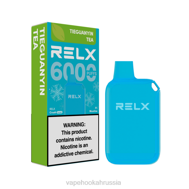 Vape Россия - RELX Crush Pocket 6000 ледяной чай тегуаньинь 48RJ22