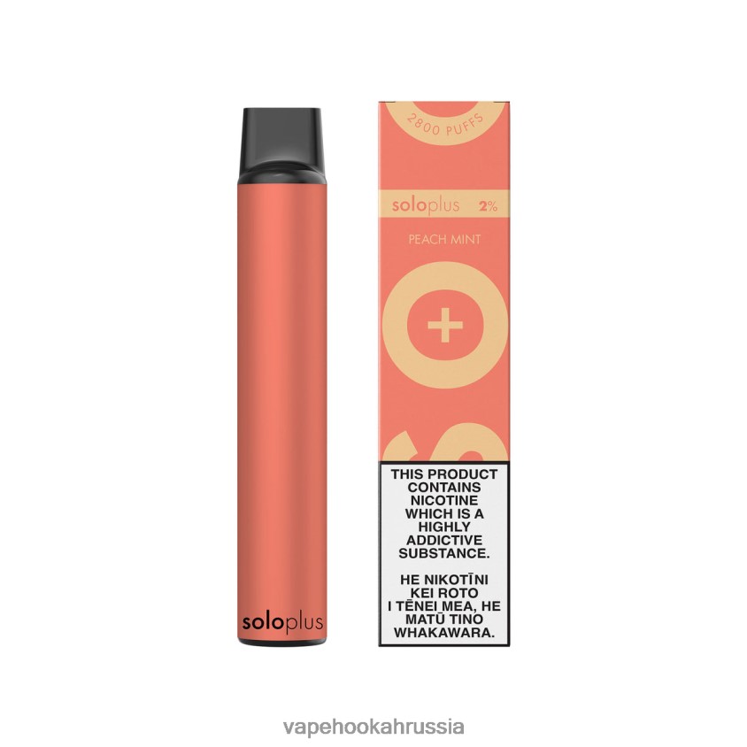 Russian Vape Juice - Solo Plus одноразовый вейп персик и мята H8DJ8023