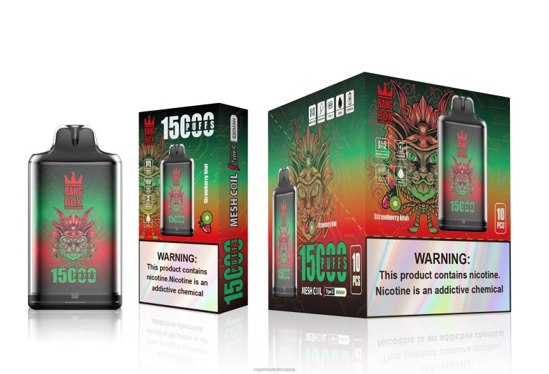 E-Liquid Жидкость - Bang Box с1-15000 затяжек клубника киви DJ4VR100