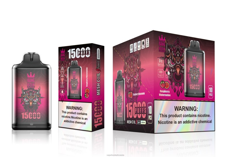 E-Liquid Жидкость - Bang Box с1-15000 затяжек малиновый арбуз DJ4VR105