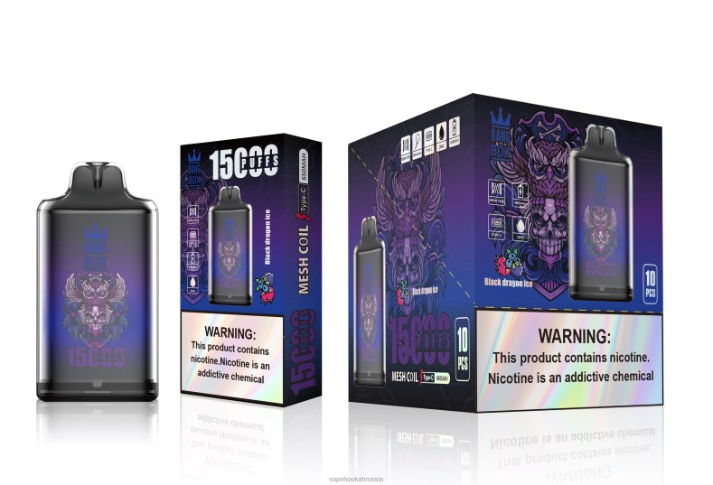 E-Liquid Жидкость - Bang Box с1-15000 затяжек лед черного дракона DJ4VR110