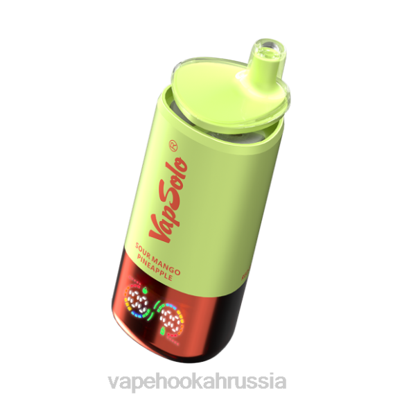 E-Liquid Жидкость - VapSolo Triple 30000 затяжек 8FVT5 клубника, киви, кислый манго, ананас и красный булл