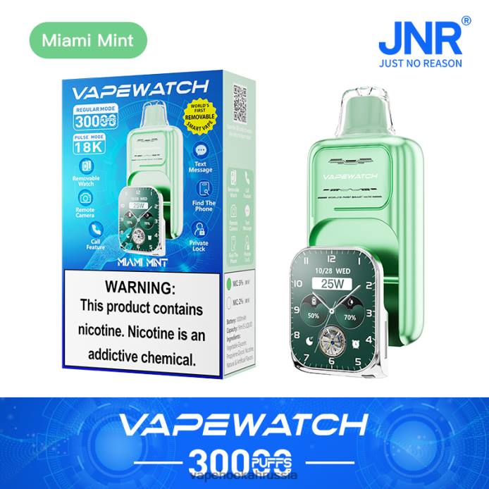 JNR вейп часы Майами мята 222T8 - Vape Russia