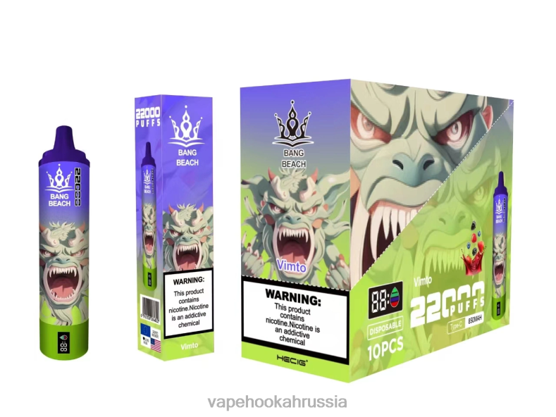 Russian Vape Juice - Bang Beach Смарт-экран на 22000 затяжек вимто DJ4VR18