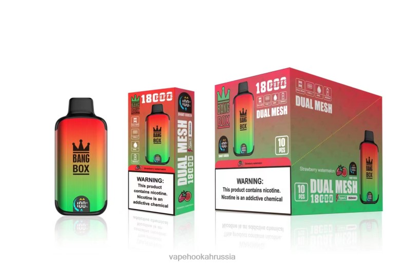 Russian Vape Juice - Bang Box 18000 затяжек клубника арбуз DJ4VR88