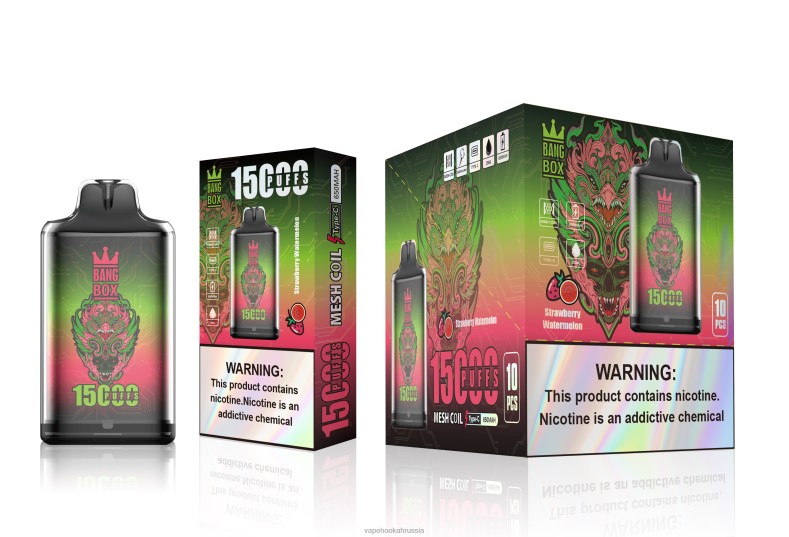 Russian Vape Juice - Bang Box с1-15000 затяжек клубника арбуз DJ4VR103