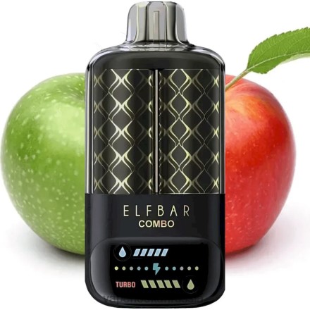Russian Vape Juice - Elf Bar Combo 25000 кальян из зеленого яблока и двойного яблока 8H6423