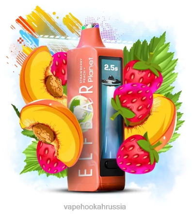 Russian Vape Juice - Elf Bar Planet 25000 клубника персик 8H64228