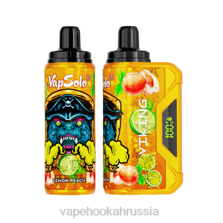 Russian Vape Juice - Vapsolo VIKING одноразовый вейп лимонный персик X2Z0153