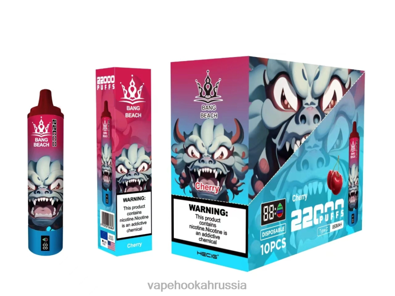 Vape Россия - Bang Beach Смарт-экран на 22000 затяжек вишня DJ4VR17