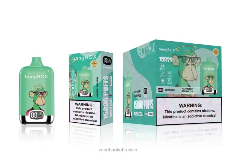 Vape Россия - Bang Box 15000 затяжек малина кислое яблоко DJ4VR42