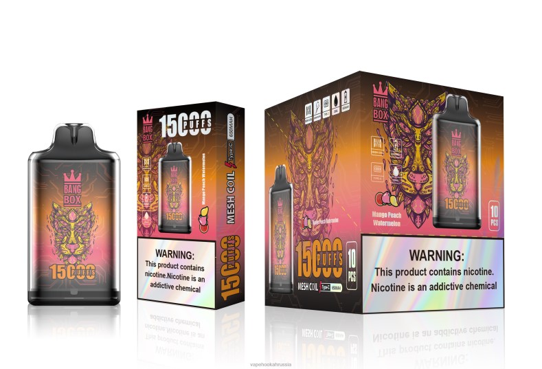 Vape Россия - Bang Box с1-15000 затяжек манго, персик, арбуз DJ4VR107