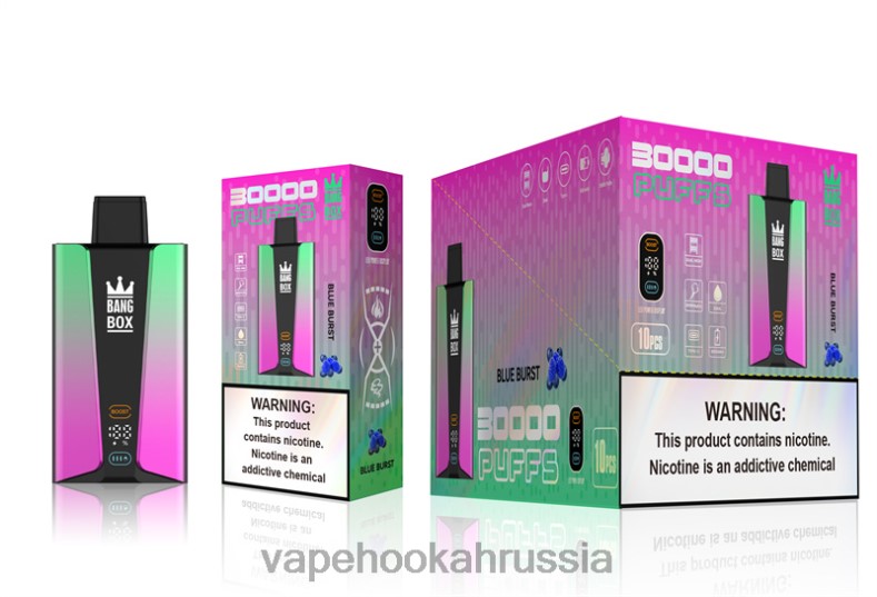 Vape Россия - Bang Box Смарт-экран на 30 000 затяжек синий взрыв DJ4VR82