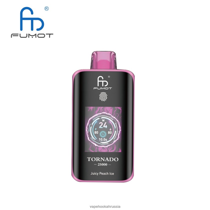 Vape Россия - Fumot Tornado 25000 одноразовых вейпов сочный персиковый лед XH6LB07