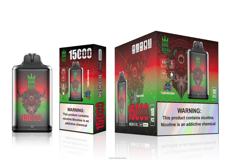 Vape Hookah - Bang Box с1-15000 затяжек тройной ягодный лед DJ4VR104