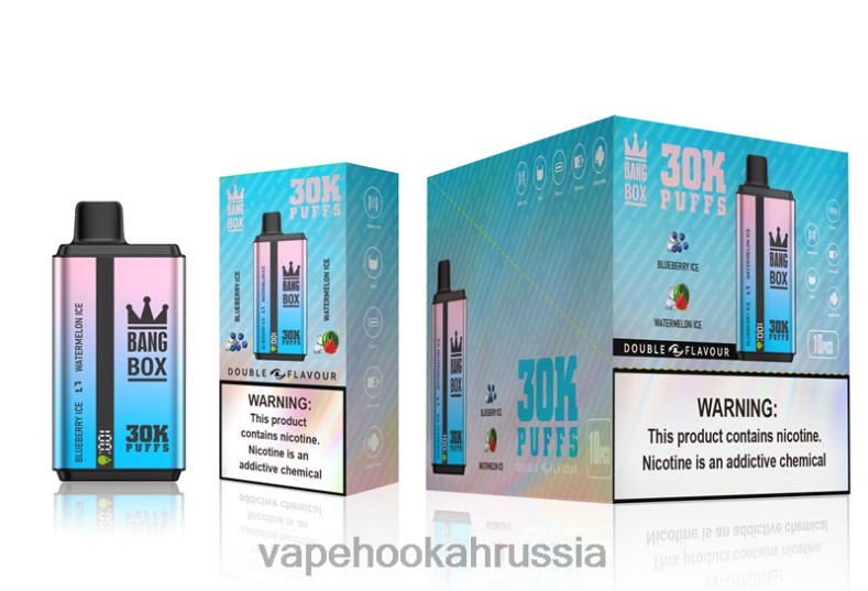 Vape Hookah - Bang Box 30000 слоек двойного вкуса черничный лед и арбузный лед DJ4VR69