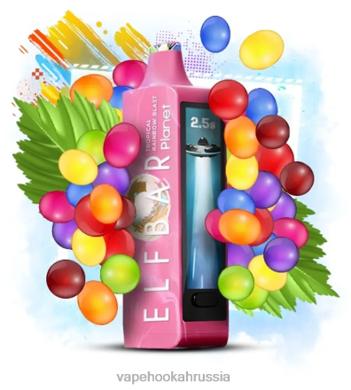Vape Hookah - Elf Bar Planet 25000 тропический радужный взрыв 8H64229