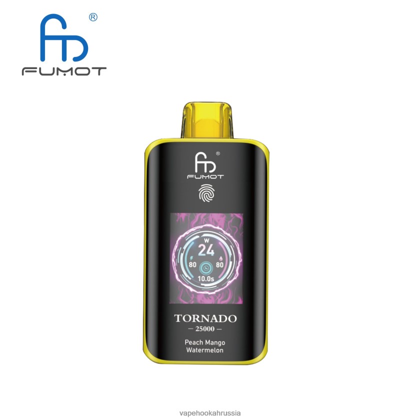Vape Hookah - Fumot Tornado 25000 одноразовых вейпов персик, манго, арбуз XH6LB09