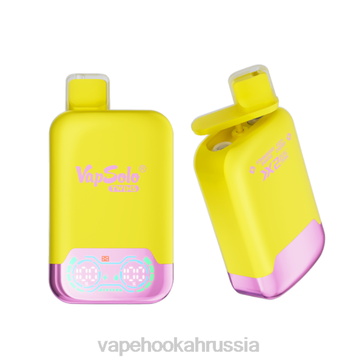 Vape Hookah - Vapsolo TWINS одноразовый вейп клубника-банан и шипучая вишня X2Z0144