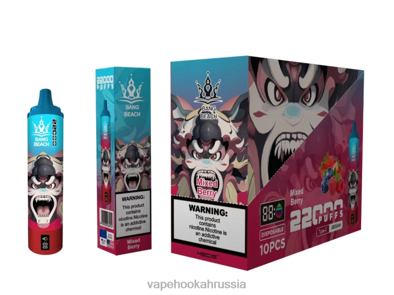 Vape Russia - Bang Beach Смарт-экран на 22000 затяжек смешанная ягода DJ4VR21