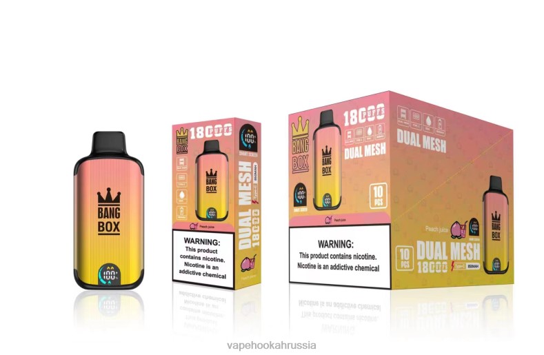Vape Russia - Bang Box 18000 затяжек персиковый сок DJ4VR91