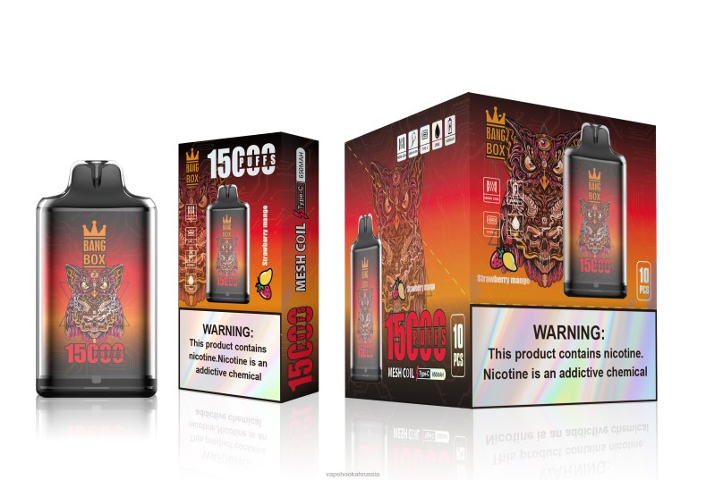 Vape Russia - Bang Box с1-15000 затяжек клубника манго DJ4VR101