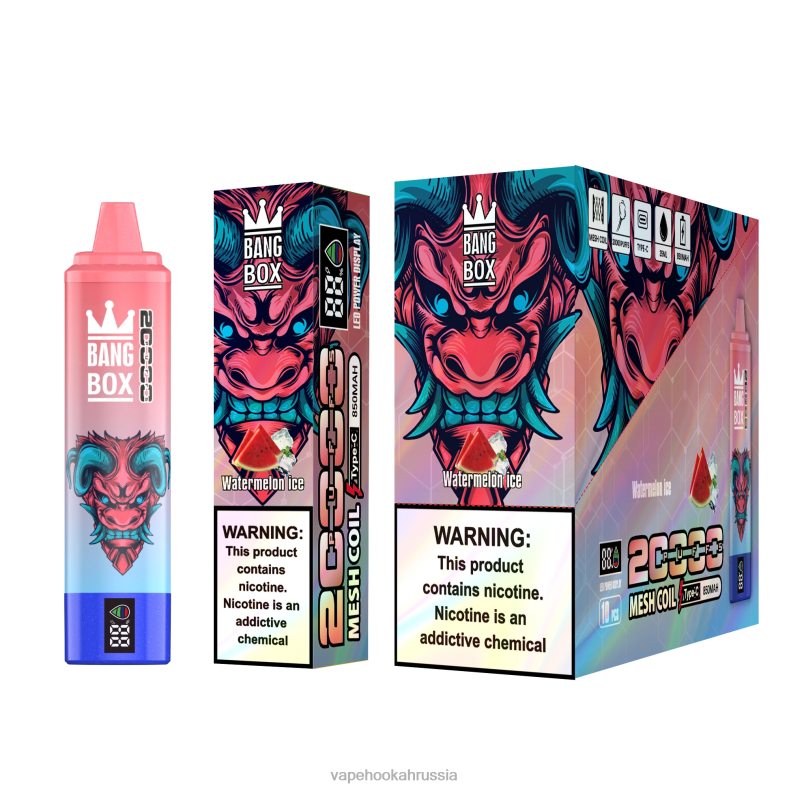 Vape Russia - Bang Box Смарт-экран на 20 000 затяжек арбузный лед DJ4VR56