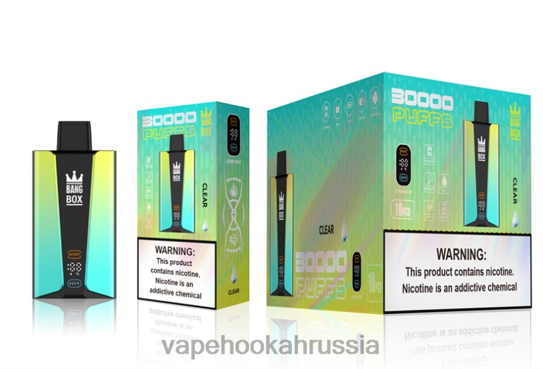 Vape Russia - Bang Box Смарт-экран на 30 000 затяжек прозрачный DJ4VR76
