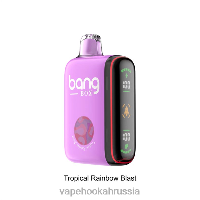 Vape Russia - Bang Box Интеллектуальный дисплей мощности 9000-18000 затяжек тропический радужный взрыв DJ4VR36