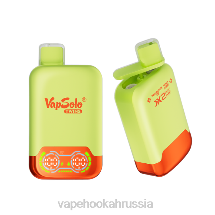 Vape Russia - Vapsolo TWINS одноразовый вейп арбузное мороженое и ягодная смесь X2Z0146
