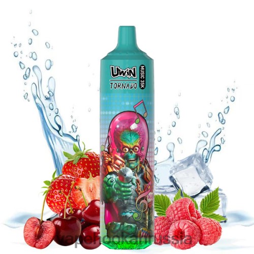 Vape Россия - UWIN CRYSTAL одноразовый вейп за 35 тысяч TP22TD387 клубника малина вишня лед