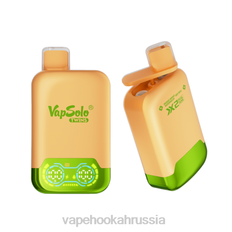 Vape Россия - Vapsolo TWINS одноразовый вейп апельсин, манго, арбуз и красный бык X2Z0142
