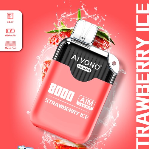 E-Liquid Жидкость - Aivono AIM CLEAR 8000 TP22TD205 клубничный лед
