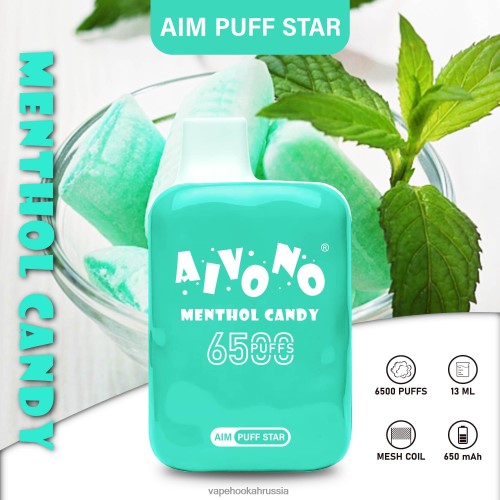 E-Liquid Жидкость - Aivono AIM PUFF STAR 6500 TP22TD295 ментоловые конфеты