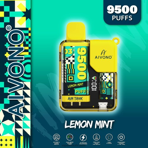 E-Liquid Жидкость - Aivono AIM TANK 9500 TP22TD35 лимон и мята