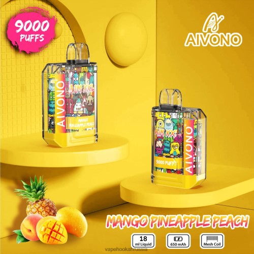 Vape Hookah - Aivono AIM XXL 9000 наклейка на рот прозрачная TP22TD49 манго ананас персик