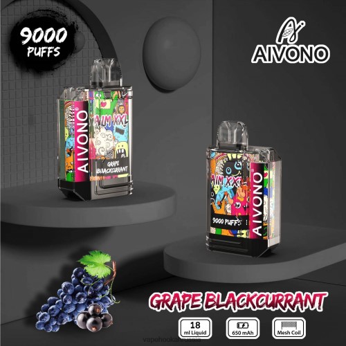 Vape Russia - Aivono AIM XXL 9000 наклейка на рот прозрачная TP22TD56 виноградная черная смородина