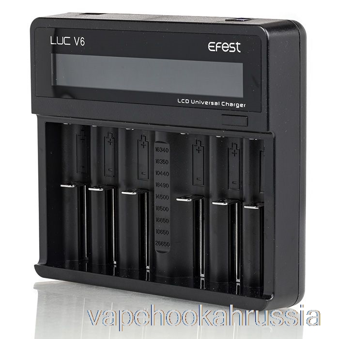 Vape Juice Efest Luc V6 универсальное зарядное устройство с 6 отсеками для ЖК-дисплея