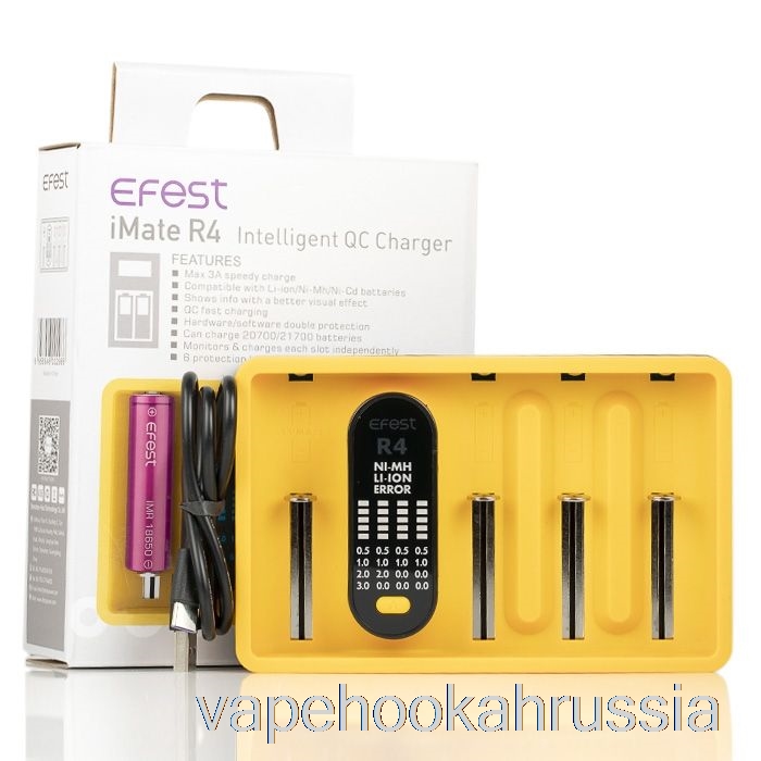 Vape Juice Efest Imate R4 Интеллектуальное зарядное устройство QC